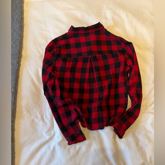 Madewell - NWT - red and black plaid shirt - Christmas sweater / long sleeve - Picture 4 of 6